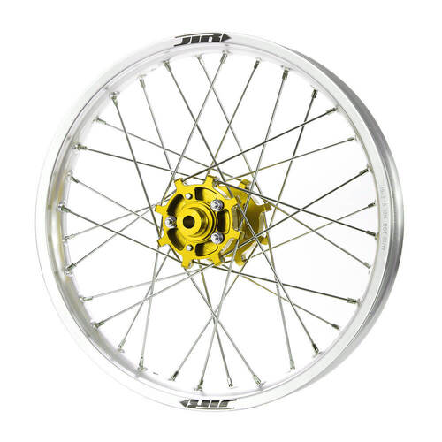 JTR Speedway Gold Hubs / Silver Rims Rear Wheel 19*2.15
