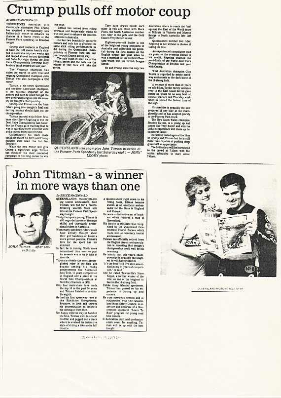 JOHN TITMAN WORLD SERIES SPEEDWAY RACING DAYS 1970's (5)