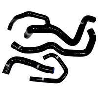 Samco Sport Kawasaki Black Radiator Hose Kit ZX 6 R 2009-2025 (KAW-64)