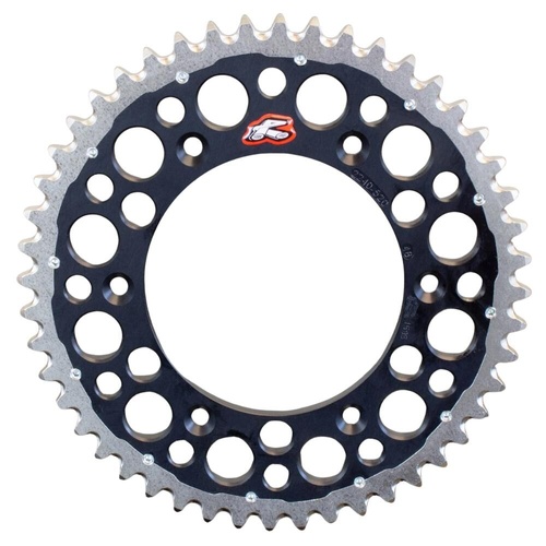 Renthal Black Twinring Grooved Rear Sprocket (50T) (1120-520-50GPBK)