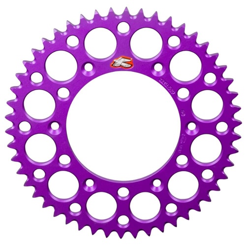 Renthal Purple Ultralight Grooved Rear Sprocket (49T) (112U-520-49GEPE)