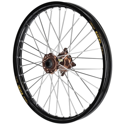Ducati DESMO 450 MX 2025-2027 (21*1.60) Haan Magnesium Hubs / Excel Black Rims Front Wheel