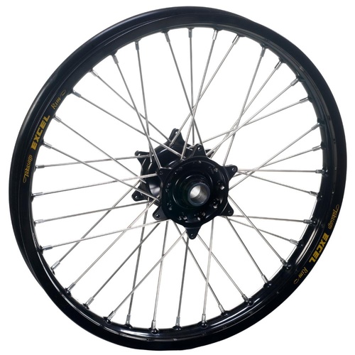 Gas Gas EC 250 2021-2027 (21*1.60) Haan Black Hubs / Excel Black Rims Front Wheel