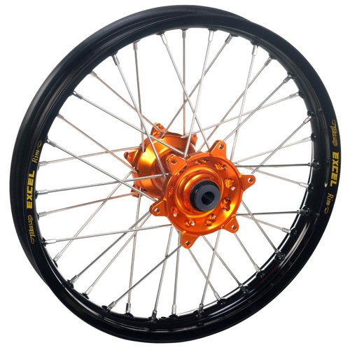 Husqvarna FC 250 2023-2027 (18*2.15) Haan Orange Hubs / Excel Black Rims Rear Wheel