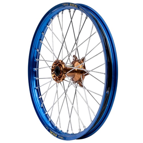 Fantic XXF 250 2021-2027 (21*1.60) Haan Magnesium Hubs / Excel Blue Rims Front Wheel