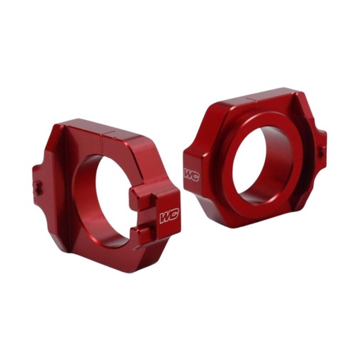 Works Connection Honda CR 125 R 2000-2007 Red Axle Blocks