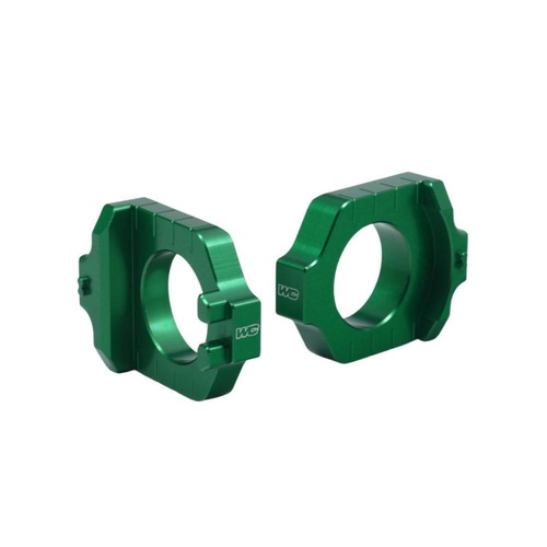 Works Connection Kawasaki KX 250 F 2004-2026 Green Axle Blocks