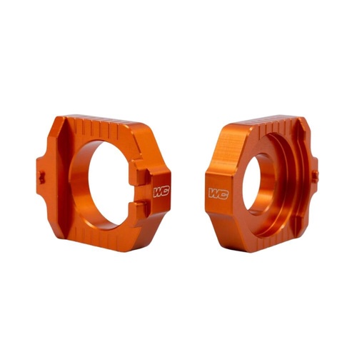 Works Connection KTM 450 XC-F 2006-2009 Orange Axle Blocks