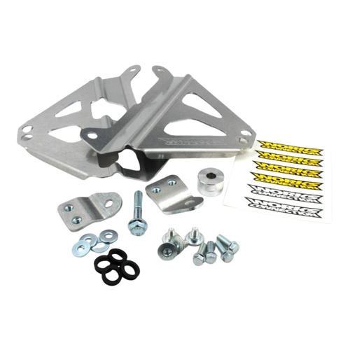 Works Connection Yamaha YZ 450 FX 2016-2018 Silver Radiator Braces