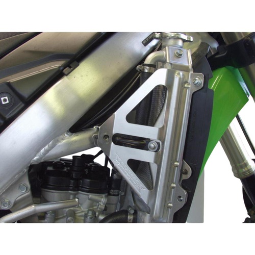 Works Connection Kawasaki KX 250 F 2009 Silver Radiator Braces