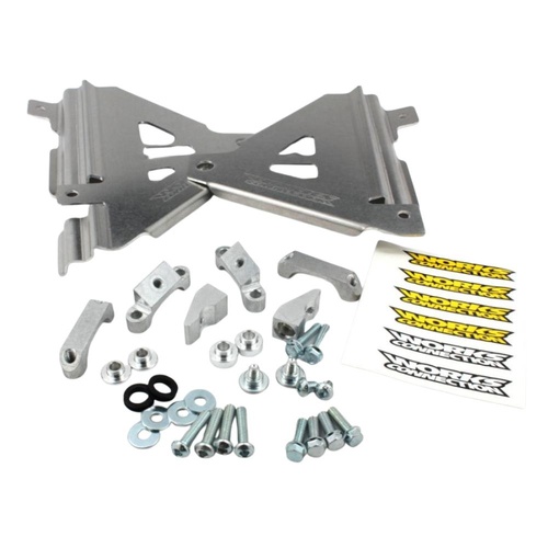 Works Connection Kawasaki KX 450 F 2016-2018 Silver Radiator Braces