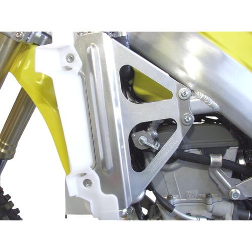 Works Connection Suzuki RM-Z 450 2007 Silver Radiator Braces