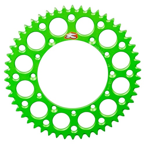 Renthal Green Ultralight Grooved Rear Sprocket (49T) (191U-420-49GEGN)