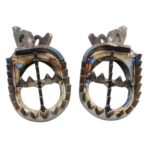 Works Connection Honda CR 125 R 2002-2007 Footpegs Pro Pegs Titanium