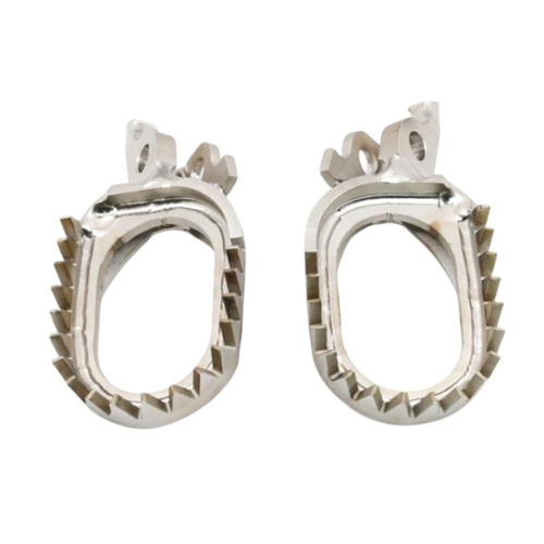 Works Connection Kawasaki KX 250 X 2020-2024 Footpegs Pro Pegs Mud Titanium