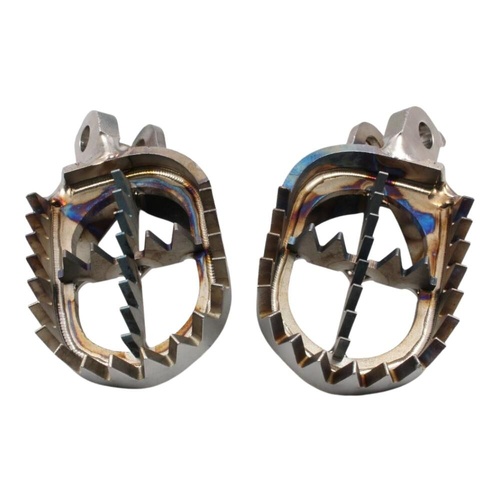 Works Connection KTM 380 EXC 1998-2002 Footpegs Pro Pegs Titanium