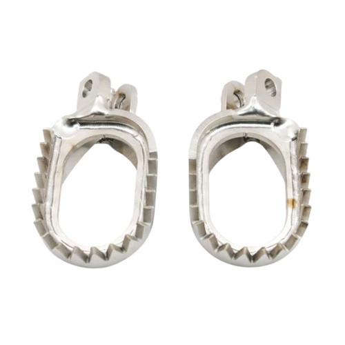 Works Connection Husqvarna TC 125 2023-2025 Footpegs Pro Pegs Mud Titanium