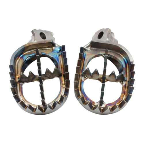 Works Connection Yamaha YZ 250 F 2001-2023 Footpegs Pro Pegs Titanium