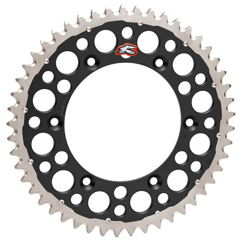 Renthal Twinring Triumph TF 250 X 2024 (48T) Black Grooved Dirt Rear Sprocket