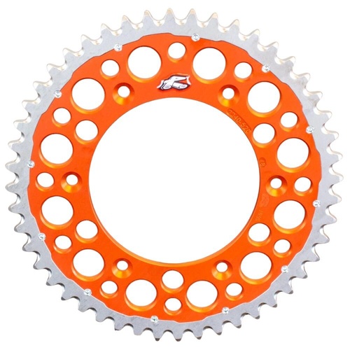 Renthal Orange Twinring Grooved Rear Sprocket (48T OE) (2240-520-48GPOR)