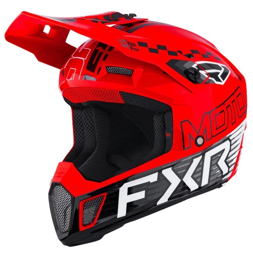 FXR Red Clutch Race Div MX Helmet (S)