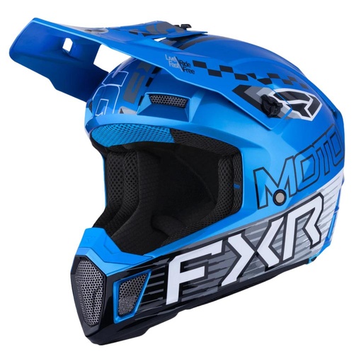 FXR Blue Clutch Race Div MX Helmet (S)