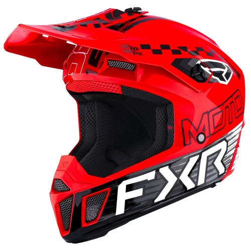 FXR Red Youth Clutch MX Helmet (M)