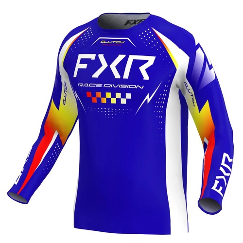 FXR Royal/Yellow/Red Clutch Pro MX Jersey (L)