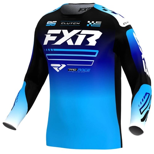 FXR Blue/Black/White Clutch MX Jersey (L)
