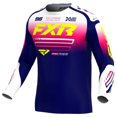FXR Navy/Razz/White Clutch MX Jersey (M)