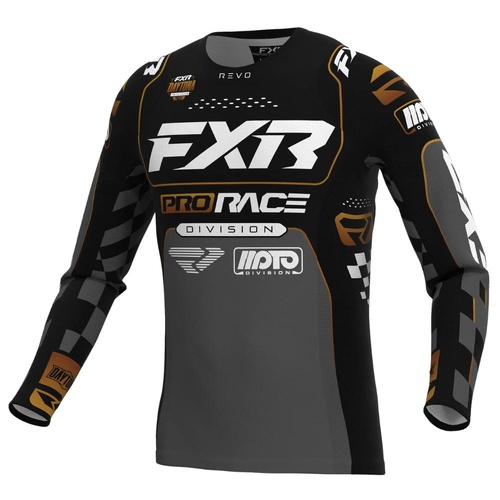 FXR Black/Char/Kash Revo Daytona MX Jersey (XS)