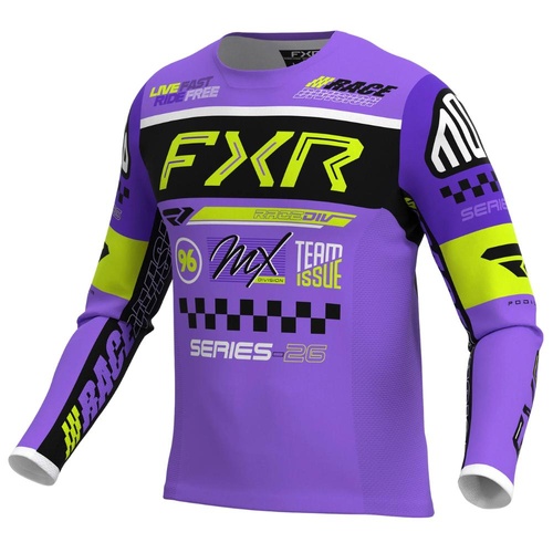 FXR Purple/Black/HiVis Podium Gladiator MX Jersey (2XL)