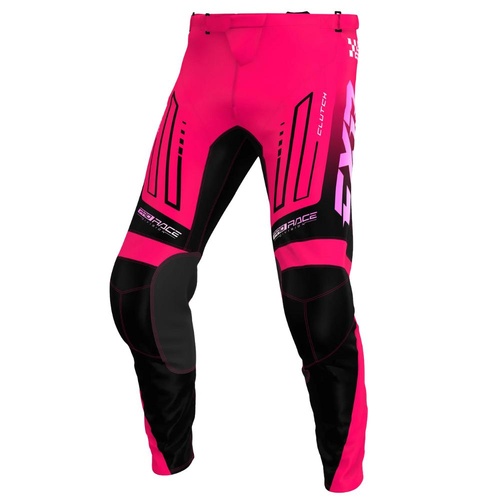 FXR Razz/Black/Pink Youth Clutch MX Pants (28)