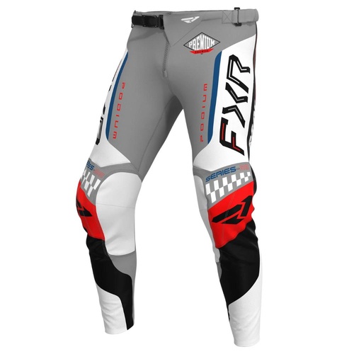 FXR Grey/White/Black Podium Gladiator MX Pants (28)