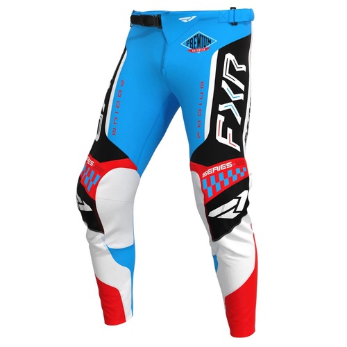 FXR Cyan/Black/Red Podium Gladiator MX Pants (38)