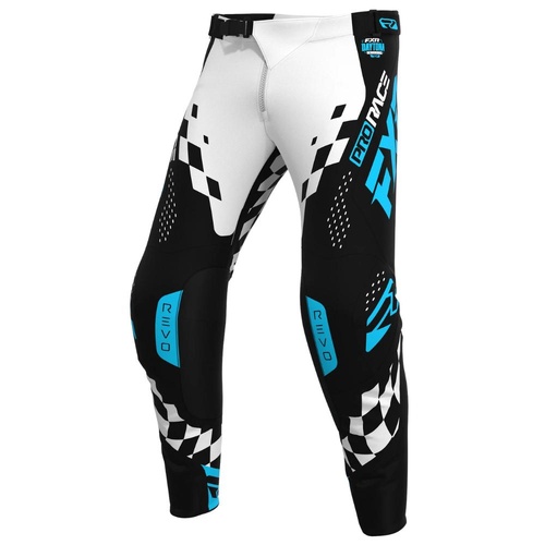 FXR Black/White/Sky Revo Daytona MX Pants (36)