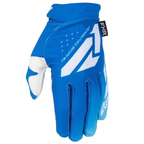 FXR Blue/White Youth Reflex MX Glove (M)