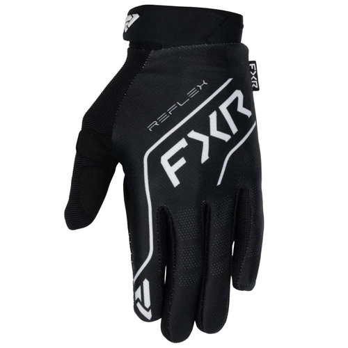 FXR Black/White Reflex Dual MX Glove (M)
