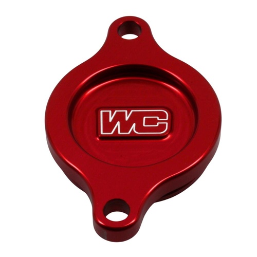 Works Connection Suzuki RMX 450 2023 Red Oil Filter Cover
