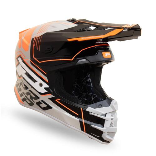 Progrip 3080 Grey/Black/Orange Helmet