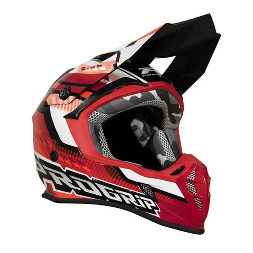 Progrip 3180 Red/White Helmet