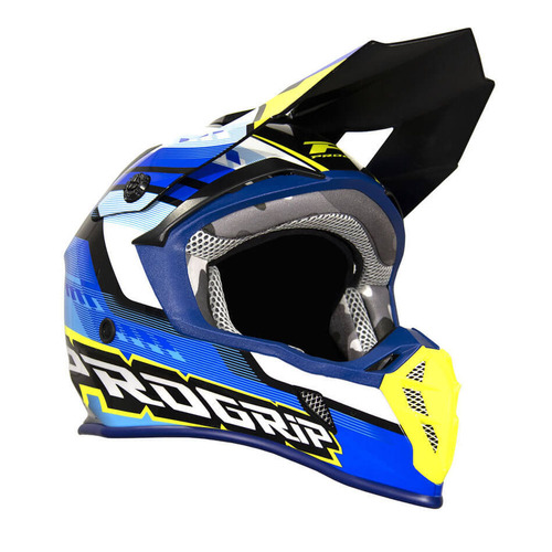 Progrip 3180 Blue/Yellow Fluro Helmet