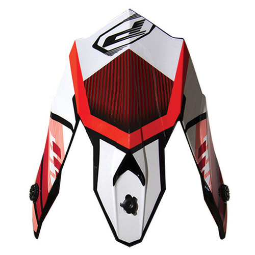 Progrip Replacement Red/White Helmet Peak