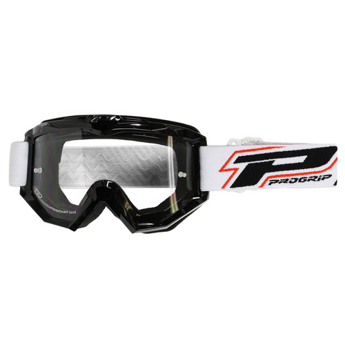 Progrip Raceline 3201 Black Goggles With Clear Lens