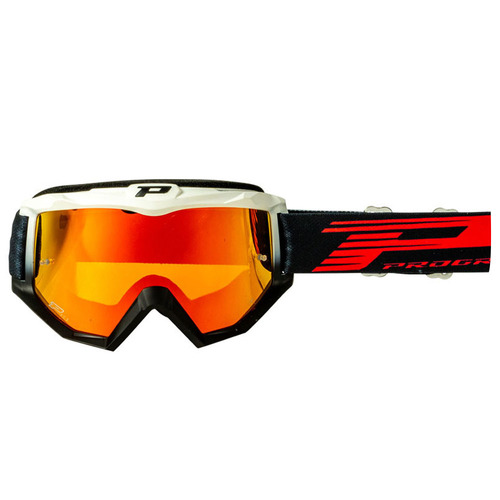 Progrip Atzaki 3201 White / Black Goggles With UV Lens