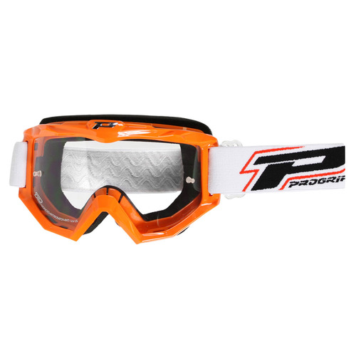 Progrip Raceline 3201 Orange Goggles With Clear Lens