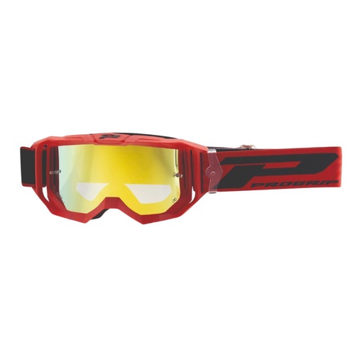 Progrip Vision 3300 Red Goggles with Multilayered Yellow Lens