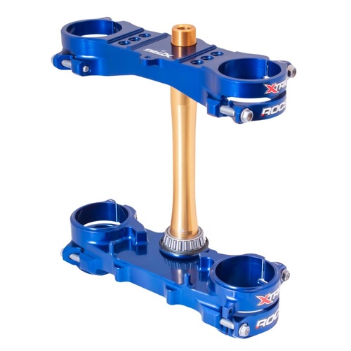 Xtrig Yamaha YZ 125 2015-2026 Blue Triple Clamps ROCS Tech Offset 25mm