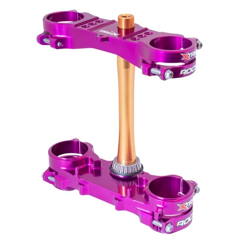 Xtrig Yamaha YZ 250 2015-2026 Purple Triple Clamps ROCS Tech Offset 25mm