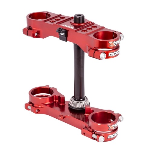 Xtrig Kawasaki Brown Triple Clamps ROCS Tech Offset 25mm